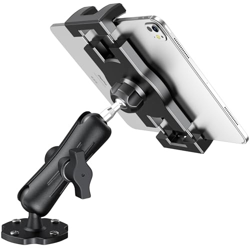 Keuvirya Tablet Mount Holder - Heavy Duty Drill Base, Compatible with iPad Samsung Tab 5-13 Tablet and Phone