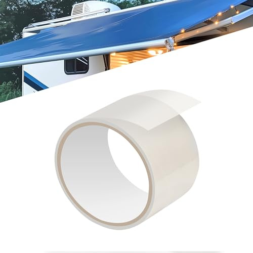 Heveer Zelt Klebeband Wasserdicht Zelt Reparaturband Transparentes Planenband Zelt Klebebänder für Sonnenschirm LKW Abdeckplane 5M*6CM