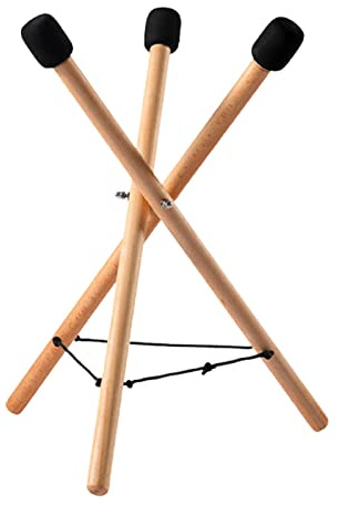 EKDJKK Handpan Stand, Tongue Drum Bracket Solid Wood Adjustable Tripod Structure Holder, Extendable Snare Bracket for 12 to 22 Inch Percussion Instruments