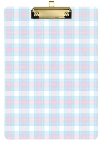 Klemmbrett mit Schachbrettfahrer, transparent, für Fußball-LKW-Fahrer, Größe 22,9 x 30,5 cm, Puderblau