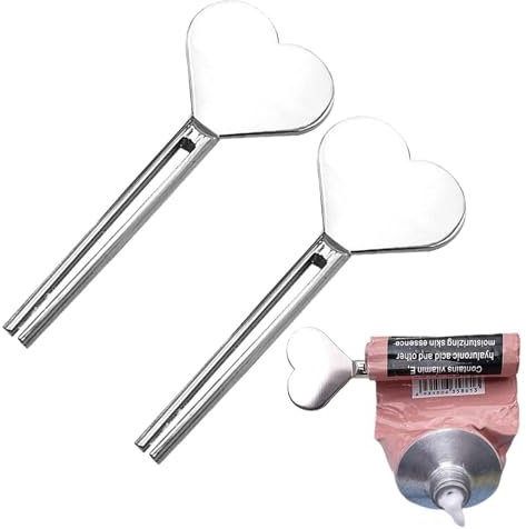 Chiave Per Spremitore Per Tubetto Di Dentifricio - Spremitore Per Tubetto Di Dentifricio In Acciaio Inossidabile Da 2 Pezzi | Rullo Per Dentifricio, Spremivernice, Pressa Per Tubi In Acciaio