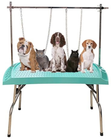 HJYryhyfddply Trimmtisch für Hunde mit Verstellbarem Arm, Klemmen, Maximale Tragkraft Bis Zu 120 Kg für Hunde Und Katzen(Large)