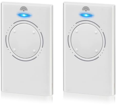Telecomando Porta Garage, Telecomando Cancello 2 Pezzi, Telecomando per Cancello 433MHz, Compatibile con Telecomandi XT2 433 SLH LR, XT4 433 SLH LR, 4 Canali, Bianco