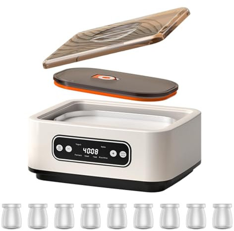 DECAKE Yogurtiera con Controllo della Temperatura e Timer da 48 Ore, yogurtiera elettrica Automatica, Macchina per Yogurt elettrica Multifunzione per preparare Yogurt e Dessert salutari