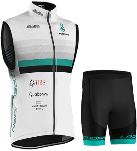 Completo Ciclismo Uomo Estivo Abbigliamento Bici MTB Tuta Ciclista Senza Maniche,Maglietta Bicicletta Gilet e Pantaloncini Shorts Bike con 9D Gel Imbottiti,Maglia Ciclo Sleeveless Asciugatura Rapida