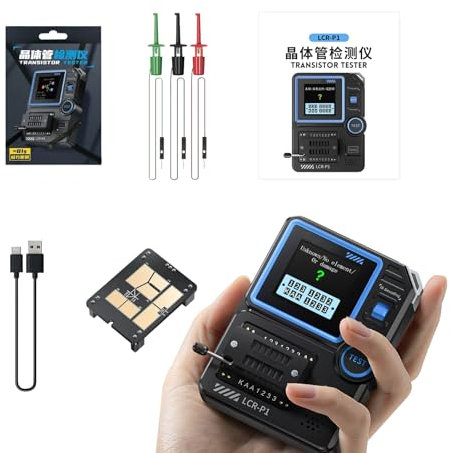 Oscilloscopio portatile | Tester intelligente per Transistor e Condensatore | Rilevatore automatico ad alta precisione per Transistor Mosfet NPN Diodo Zener Resistenza Capacità