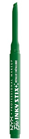 NYX Professional Makeup Epic Eyeliner, Inky Stix, Cream Gel Eyeliner, lasts up to 24 hours, Waterproof, Precise Slanted Tip, Long Lasting & Easy Application, Shade: Electric Emerald