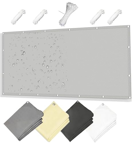 AJALGZ Telo Vela Ombreggiante Impermeabile 4x6m Quadrata/Rettangolar Tenda a Vela per Esterno Protezione Raggi UV per Piscine Giardino Terrazza,Diverse dimensioni e colori, Gris claro