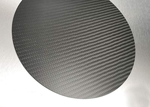 3D Drucker Dauerdruckplatte RUND 200mm x 1,0mm - ABS PLA PETG HIPS Filament (Carbon)