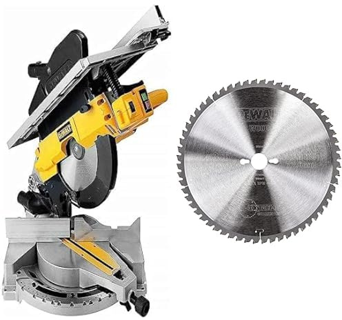 DEWALT Scie a onglet D27113-QS + Lame de scie circulaire stationnaire Extreme Workshop 305x30mm, 60 dents