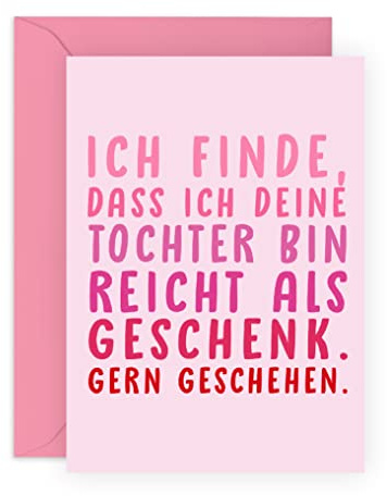 Central 23 Vatertagskarte – Dass ich deine Tochter bin ist Geschenk genug – Lustige Tochter Karte – Starke Botschaft – Geschenk für Papa Vater von Tochter – Liebevolle Grußkarte – mit Aufklebern