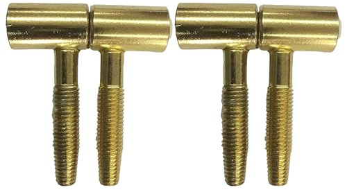 bricoleva.it Cerniere Anuba per porte e finestre in legno, Set composto da 2 Maschio e 2 Femmina - Cerniere a 2 gambi - Kit 2 Cerniere Anuba in Diversi Colori e Dimensioni (14 mm, Ottone)