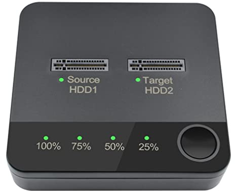 2 Bay M.2 SATA Clone Docking Stationen, SSD Duplicator Unterstützung EIN-Schlüssel-System Disk Kopierfunktion Festplatten-Zubehör