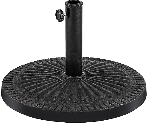 COSTWAY Sonnenschirmständer Φ49cm, Schirmständer aus Kunstharz, runder Balkonschirmständer, Marktschirmständer, Sonnenschirm Ständer für Schirmstangen von 38/48 mm
