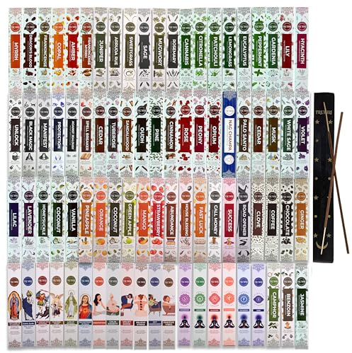 Trumiri Incense Sticks - Insence-Sticks - 12 Random Scents Variety Pack of Insense Inciensos - 20 Inscents-Sticks per Scent - Total 240 Incents + Holder Burner