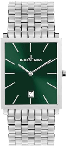 JACQUES LEMANS Herren-Armbanduhr Nizza Grün 1-2173I