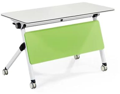 Multifunktionaler klappbarer Trainingstisch mit 360° drehbaren Rollen, ideal für Klassenzimmer, Konferenzraum und Trainingsraum, Bürotisch mit beweglichem Design (120 x 40 cm)