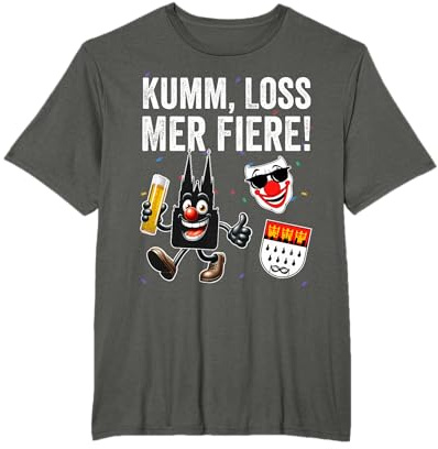 Kösch Kölle Alaaf Konfetti Karneval Fasching Kölner Dom T-Shirt