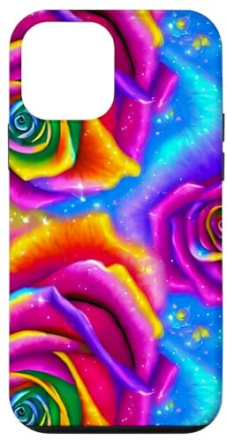 Custodia per iPhone 12 mini Rose arcobaleno vibranti | Motivo all over