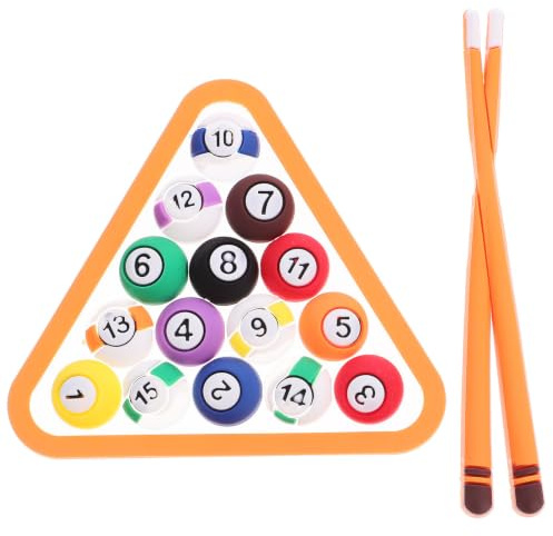 OKUMEYR Billard Dekoration für Kuchen Snooker Geschenke 2 Satz Flexible Tortenfigur aus Weichem Kleber Sicher für Bakery und Kekse | Backen und Dekorieren, Praktische Deko für Kuchen und Torten im Billardstil