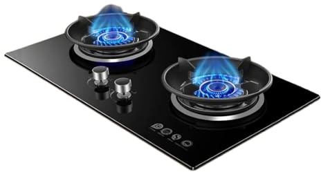 Cuisinière À Gaz Avec 2 Brûleurs, Cuisinière À Gaz De Camping, Cuisinière À Gaz De Comptoir De Cuisine 5,2 KW, Avec Protection Contre Les Flammes, For À Domicile, Le Camping-car(LPG)