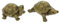 Alipis 2St Schildkröte Frösche Miniatur Meerestierfigur realistische Meerestiere Reptiliendekor Zwerge Frosch Tierfiguren aus Vinyl Simulation Tierfigur Tierfiguren Harz Dark Green
