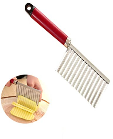 Cabilock Cuchillo Ondulado Cortador De Papas Fritas Acero Inoxidable Herramienta Versátil
