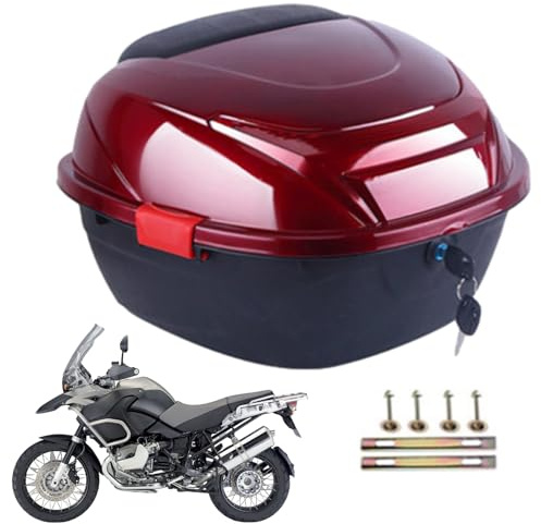 Contenitore per bagagliaio per moto, custodia ergonomica, impermeabile, per riporre vestiti, scarpe e quotidiani, 41 x 40 x 28 cm