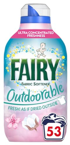 Fairy Outdoorable Fabric Conditioner, Cherry Blossom and Nordic Cotton, 53 Washes, Sensitive Skin