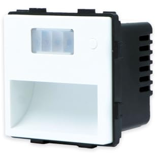 Luxus-Time Treppenbeleuchtung Einbau Modul mit Bewegungsmelder & Dämmerungssensor, dimmbar, Farbtemperatur einstellbar, für Standard-UP-Dose (60 mm) Weiß | LX-SR02-11