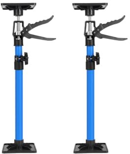 2 stycken teleskopstöd 50–115 cm, lastkapacitet takstöd monteringsstöd, enhandsstöd teleskopstöd, takspännare tengspännare, halkfritt enhandsstöd, teleskopstång tarmspännare, lastkapacitet upp till 40