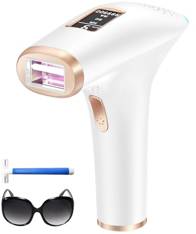 Haarlosy IPL Geräte Haarentfernung Laser - Schmerzfreie Haarentfernungsgerät mit 3 Erweiterte Funktionen HR/SC/RA und 9 Energiestufen, 999,900 Lichtimpulse für Frauen, Männer, Gesicht, Bikini, Körper