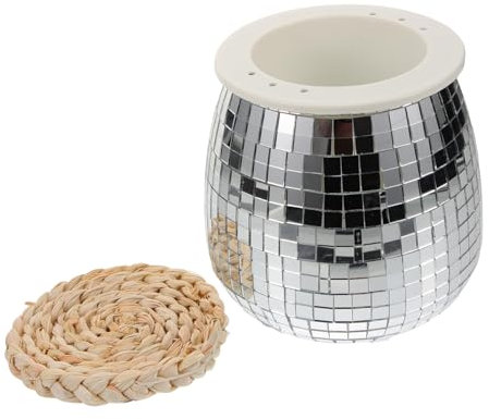 Toddmomy Pot de Fleurs Disco de Boule Étroite Pot de Plantes Décoratif à Surface pour Intérieur Extérieur pour Cactus Accessoire de Jardin Élégant Pratique