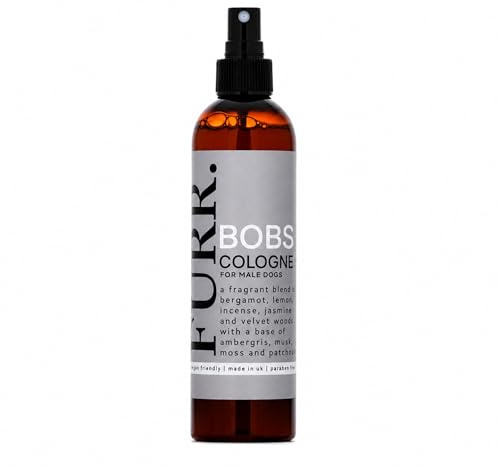 FURR Bob’s Cologne for Male Dogs 250ml – Long Lasting Natural Fragrance with Aloe Vera, Vitamin E & Hyaluronic Acid – Safe, Vegan, Gentle Coat Spray Made in UK – Sophisticated Masculine Scent