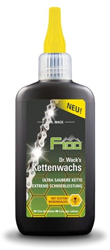 Dr. Wack F100 Kettenwachs für Fahrrad 100 ml I Flüssigwachs für weniger Verschleiß & Reibung für Rennrad, Gravel & MTB I Schmutzabweisend, Langlebig & Geräuscharm I Hochwertige Fahrradpflege