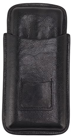 Cigarrfodral i läder 3 st Kapacitet Bärbar resehumidor Cigarrfodral för män för rökande älskare Presentask (svart eller brun) (Black)