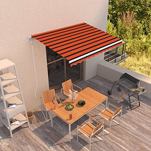 Genérico Toldo automático retráctil Naranja y marrón 300x250 cm,Casa y jardín,Jardín,Artículos de Exterior,Toldos,3068870