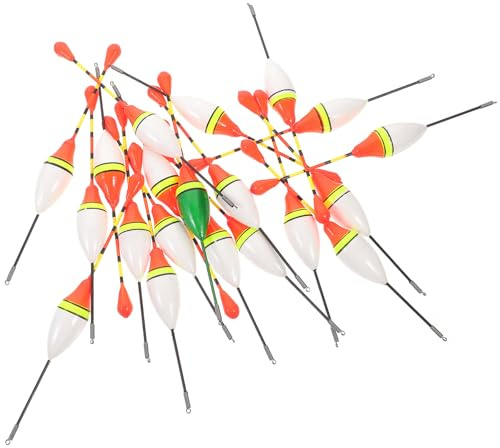 Outanaya 20pcs Fishing Buoy Fishing Line Bobber Foam Floating Tools High Concentricity Uniform Proportion Float Random Color