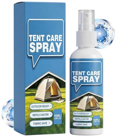 Spray Pulitore per Tende da Esterno - Liquido Impermeabilizzante Riparatore - Detergente per Tessuto di Tende da Campeggio - Per Appassionati Di Escursionismo, Avventura E Pesca, Viaggiatori, Propriet