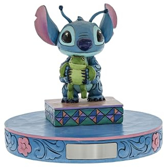 Enesco Disney Traditions Collection by Jim Shore Lilo and Stich Holding Frog Figurine- Resin Hand Crafted Painted Collectible Disney Mini Figurines Decorative Home Decor Statue, 3.8 Inch