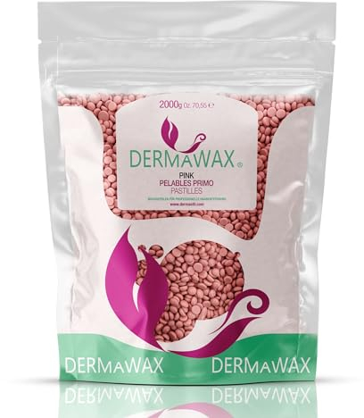 Dermawax 2 kg Pink Heißwachs Wachsperlen für professionelle Haarentfernung – Für Augenbrauen, Gesicht, Achseln, Beine, Rücken, Brust, Bikini – Sanfte Haarentfernung ohne Waxing-Streifen (2 kg, Pink)