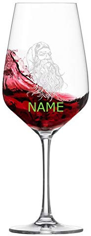Schott Zwiesel - Copa de vino tinto [botón ] – Diseño navideño + nombre personalizado – MeinGlas (motivo 10)