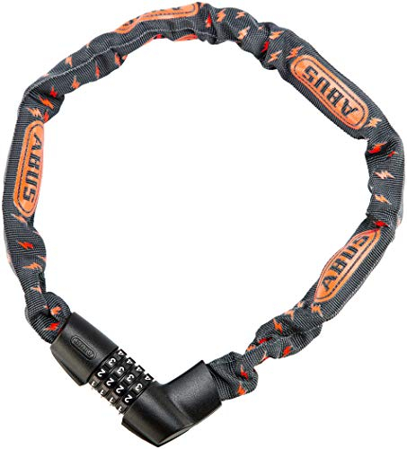 ABUS Kettenschloss Tresor 1385/75 Grey Lightning – Zahlenschloss aus gehärtetem Stahl – 6 mm starke Vierkantkette – ABUS-Sicherheitslevel 6 – 75 cm – Grau