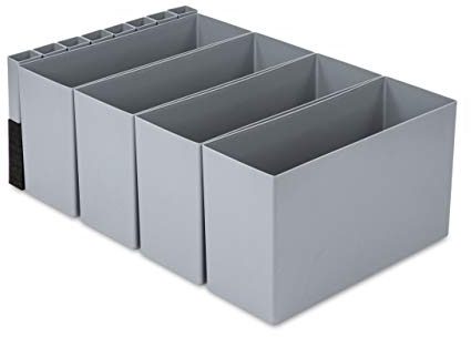 aidB NextGen Einsatzkasten Set 1/4 Unterteilung, 600 x 400 x 220 mm, ideal als Einsatz für Schubladen und NextGen Euroboxen