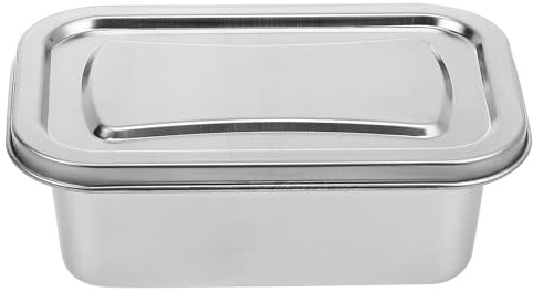 SHOWERORO Contenedor Para Helado Casero De Acero Inoxidable Tapa Recipiente Reutilizable Para Congelador Tamaño Compacto Adecuado Para Almacenamiento De Alimentos y Helados 7 Fácil De Limpiar