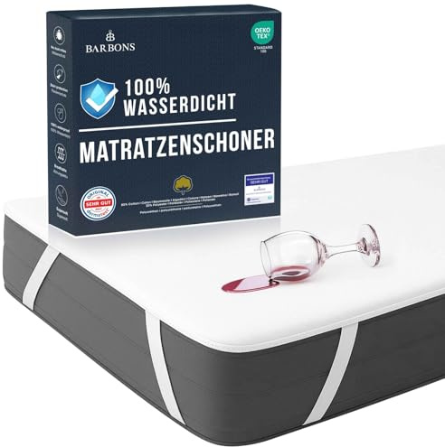 BARBONS Matratzenschoner 120x200 - Oeko-TEX Zertifiziert wasserdichte Matratzenauflage Inkontinenzunterlage waschbar Nässeschutz Atmungsaktiv (120 x 200 cm)
