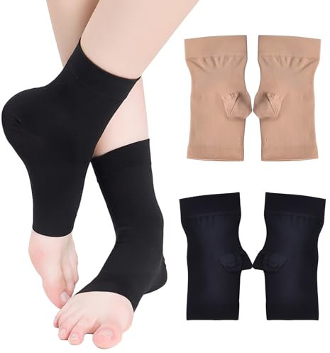 2 Paires Bas de Contention Médical Pied Ouvert Chaussettes de Compression Hommes et Femmes 20-30mmHg Soutien Graduel Manchon de Compression Mollet pour Les Varices, L'œdème (L)