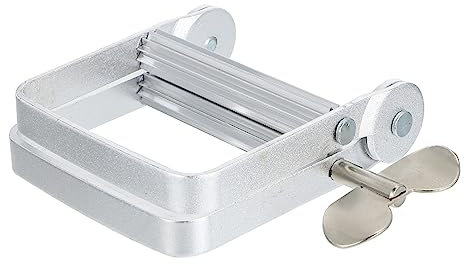 minkissy Tube Squeezer Hairdressing Squeezer Aluminum Metal Manual Extruder for Hair Dye Cream Paint Tubes Professional Silver Tool for Salon and Personal Use