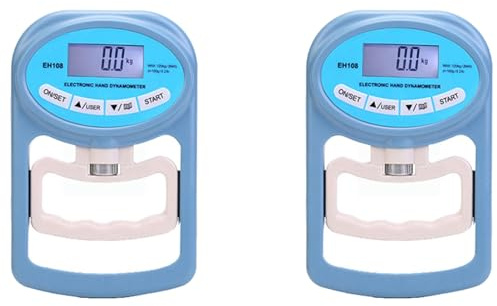 Kznifmk 2 x dinamometro a Mano Grip Fitness Polso dinamometro a Mano Grip Metro Misura Elettronica 265 LB della Mano