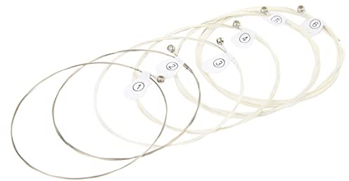 6 Stück Gitarren Saiten Ball End Metal Bass Saiten mit Starker Vibration, Guter Resonanz, Premium-Material, für Akustische Gitarren Saiten Ersatz